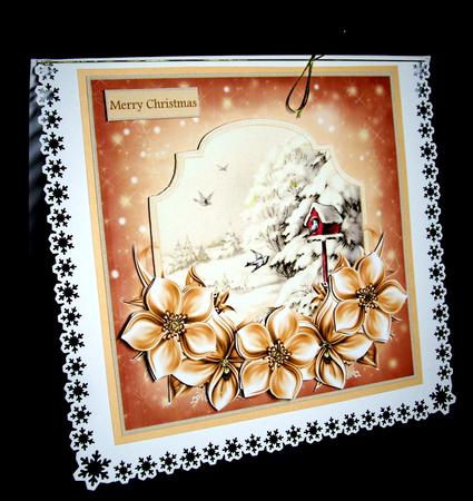 Birds Flying Home 7x7 Card with Decoupage by Dianne Jackson