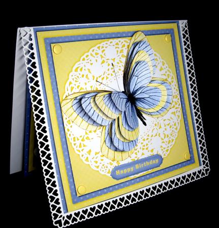 Cardtopper Large Yellow Blue 494 by Dianne Jackson