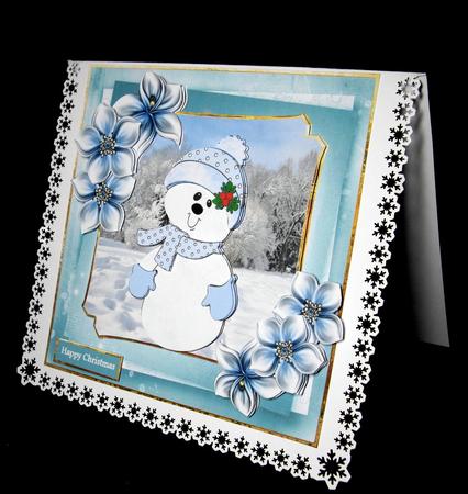 Happy Snowman Mini Kit 7x7 Card by Dianne Jackson