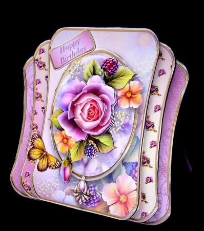 Blackberry Rose - Three Layer Card Mini Kit by Dianne Jackson