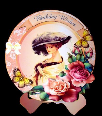 Commemorative Birthday Plate 2 Shaped Card Mini Kit and Envi by Dianne Jackson