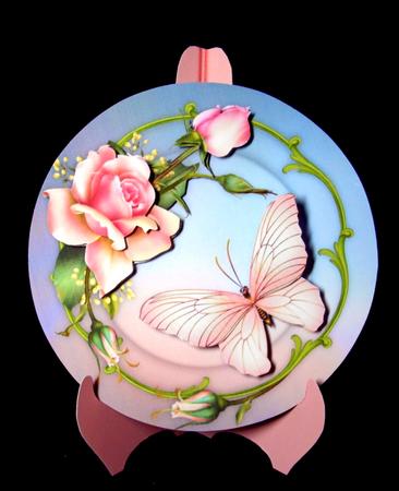 La Rosa - Plate Card and Stand Mini-kit by Dianne Jackson