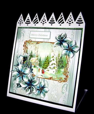 Christmas Morning Service 7x7 Card by Dianne Jackson