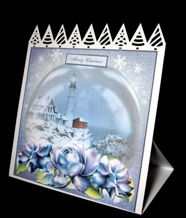 Winter Holiday Shelter Topper with Decoupage by Dianne Jackson