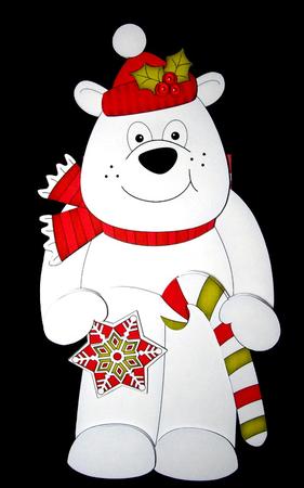 3D on the Shelf Card Kit - Little Christmas Polar Bear Ben by Dianne Jackson