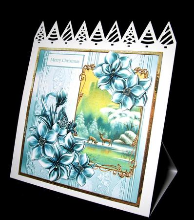 Reindeer at the Water Hole 7x7 Card by Dianne Jackson