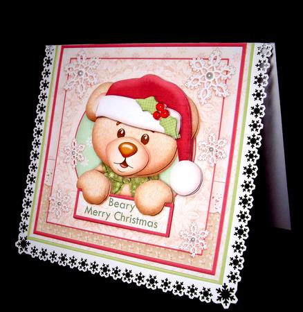 Shabby Chic Beary Merry Christmas 8x8 Mini Kit & Decoupage by Dianne Jackson