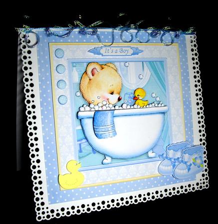 Baby Boy Bubble Time 8x8 Decoupage Mini Kit by Dianne Jackson
