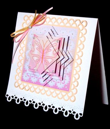 Butterfly with Flowered Lace Star Pyramid by Dianne Jackson