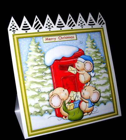In Time for Micemas Christmas Decoupage 7.5 Mini Kit by Dianne Jackson