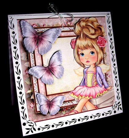 Cardtopper Butterflies and Angel 555 by Dianne Jackson