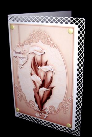 Sympathy Lilies in Sepia Topper & Decoupage by Dianne Jackson