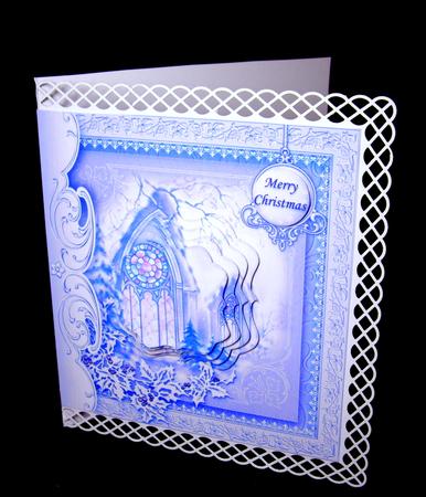 Christmas Vintage Church Card & Pyramage by Dianne Jackson