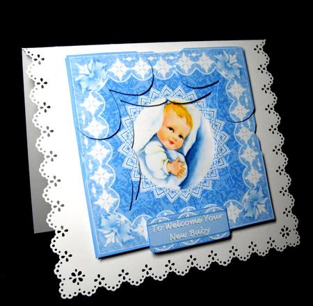 New Baby Boy Heart Shaped Quadro Corner Stacker by Dianne Jackson
