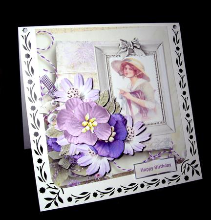 Memories in a Letter 7x7 Card with Decoupage by Dianne Jackson