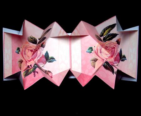 Exploding Card - Vintage Pink Rose by Dianne Jackson