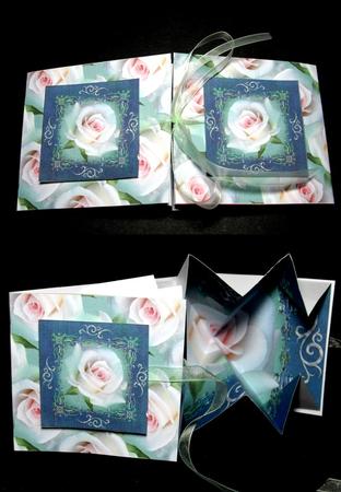 Exploding Card Palest Pink Rose by Dianne Jackson