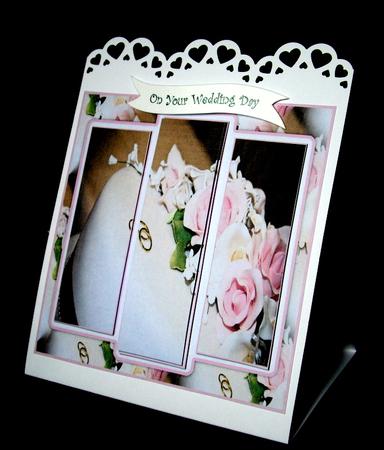 6x6" Beautiful Wedding Cake & Rings Panel Card by Dianne Jackson