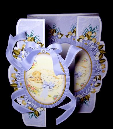 Baby Boy A5 Tri-fold Fancy Card Mini Kit by Dianne Jackson