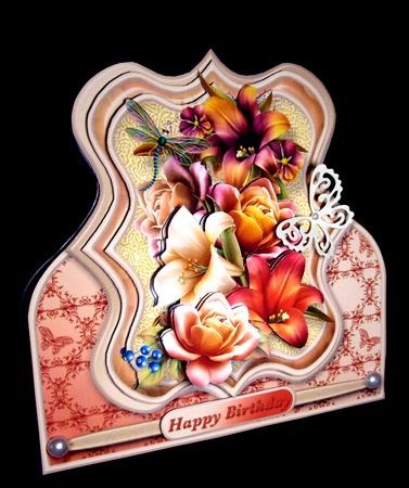 Autumn Bouquet Stand-up Bracket Card Mini Kit by Dianne Jackson