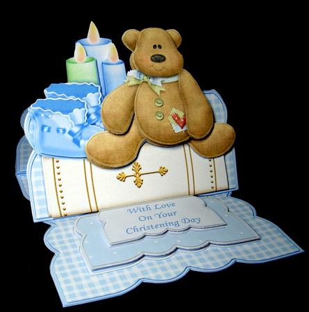 Christening Boy Easel Card Kit by Dianne Jackson