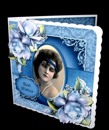 Vintage Cameo with Porcelain Roses by Dianne Jackson