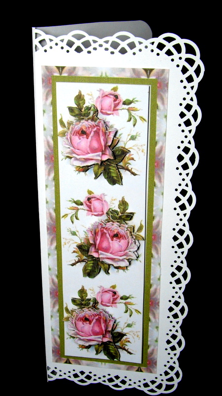 Vintage Rose Dl Card Front by Dianne Jackson