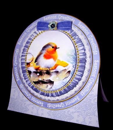 Blue Robin Seasons Greetings 8in Round Ruffle Mini Card Kit by Dianne Jackson