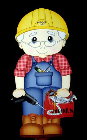 3D on the Shelf Card Kit - Little Old Man Handyman Les by Dianne Jackson