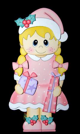 3D on the Shelf Card Kit - Little Christmas Girl Cathy by Dianne Jackson