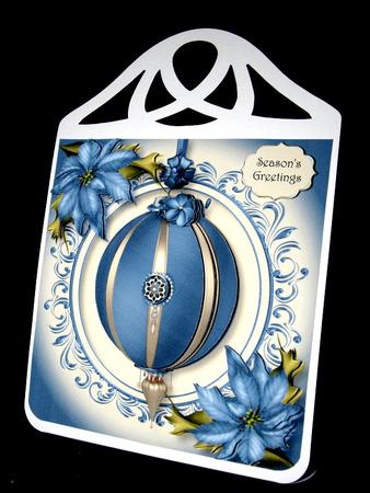 Vintage Christmas Bauble - Dusky Blue by Dianne Jackson