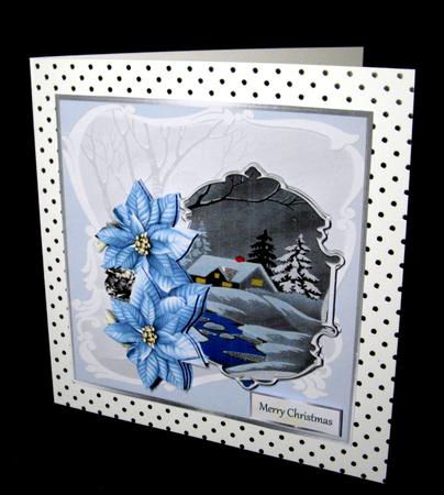 Frozen Stream 7x7 Card with Decoupage by Dianne Jackson
