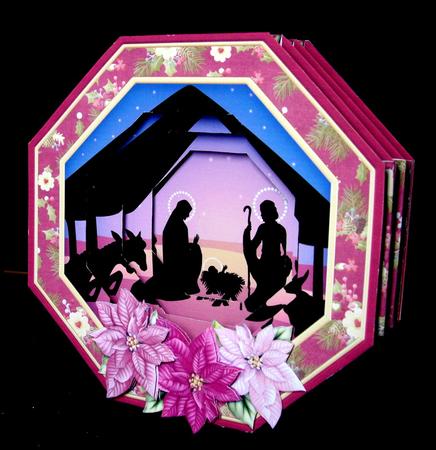 Christmas Nativity & Poinsettia Octatunnel Kit by Dianne Jackson