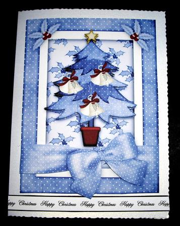 A Christmas Tree in Blue A4 Card Front by Dianne Jackson