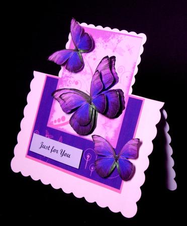 Purple Butterfly Vertical Fold Back by Dianne Jackson