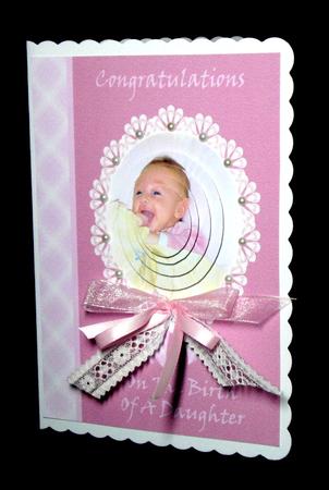 A Beautiful Baby Girl Card Front by Dianne Jackson