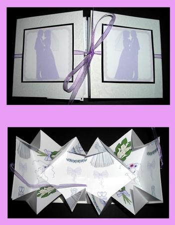 Lilac Wedding Exploding Card by Dianne Jackson