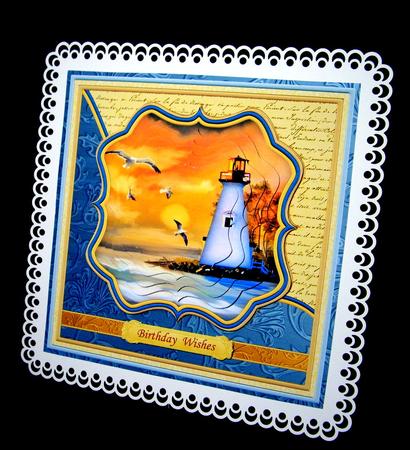 Lighthouse at Sunset 7.5 Pyramage Mini Kit Various Occasions by Dianne Jackson