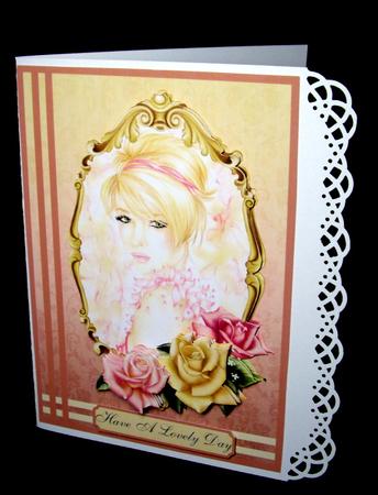 Art Deco Portrait with Roses by Dianne Jackson