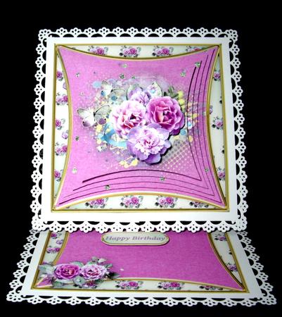 Pink and Pretty - Curved Frame Card Mini Kit by Dianne Jackson