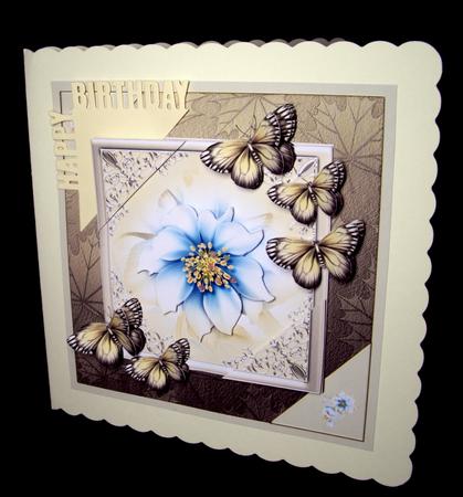 Frosted Floral and Butterflies by Dianne Jackson