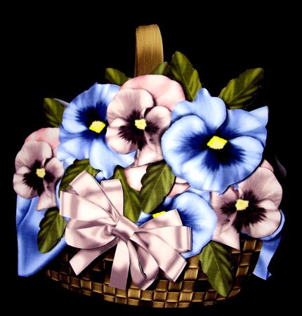 Basket & Pansies Mini Kit by Dianne Jackson