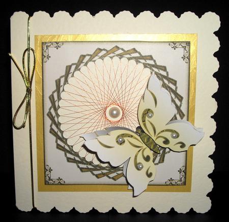 Round Twisted Frame Blank Card Front/ Topper & "affection" B by Dianne Jackson