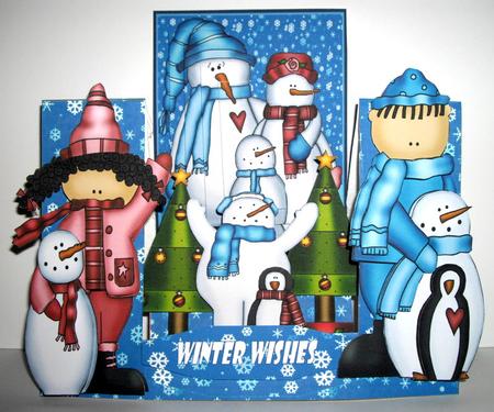 Christmas Fun in the Snow Stepper card Kit by Dianne Jackson