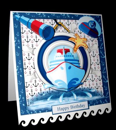 Ship's Away Card Topper & Decoupage by Dianne Jackson