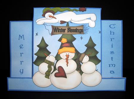 Snow Family Staggerfold Card by Dianne Jackson