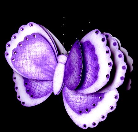 Purple Butterfly Shaped Card by Dianne Jackson