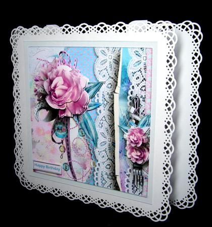 Mother's Day Rose 7.5 Card with Decoupage by Dianne Jackson