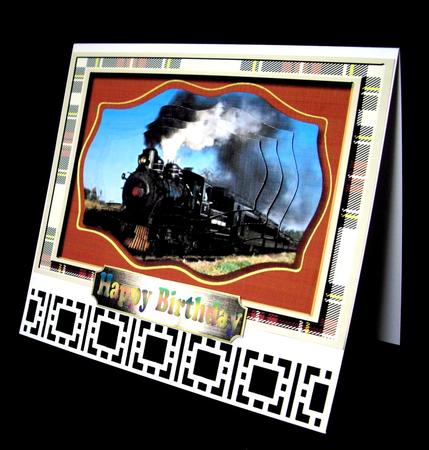 Lovely Steam Train in Shaped Pyramid  by Dianne Jackson