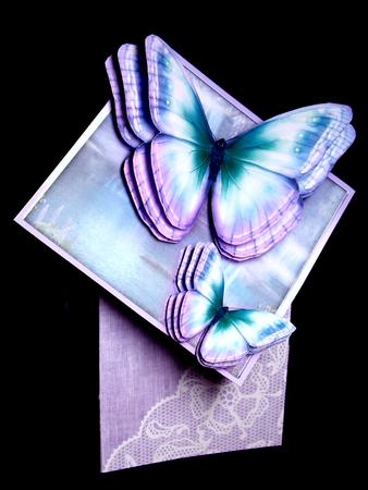 Stunning Butterfly's in Lilac and Aqua  by Dianne Jackson